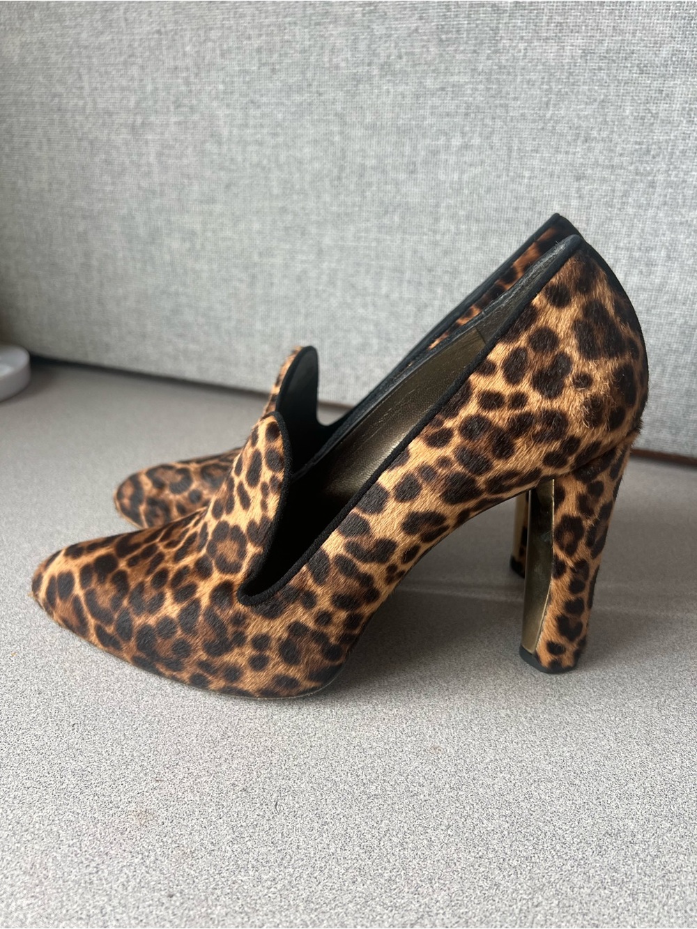 Stuart Weitzman Leopard Print Block Heel Pumps